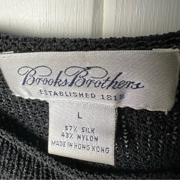 Brooks Brothers Silk Blend Black Sweater - Picture 2 of 7